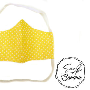 yellow dots face mask