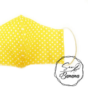 yellow dots face mask