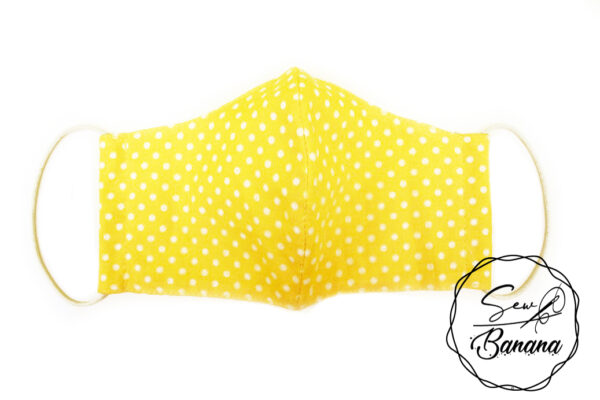 yellow dots face mask