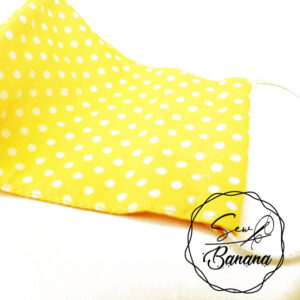 yellow dots face mask