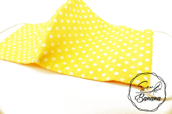 yellow dots face mask