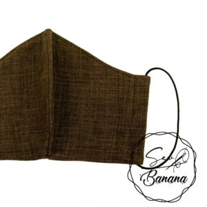 brown face mask