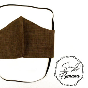 brown face mask