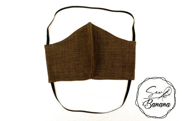 brown face mask