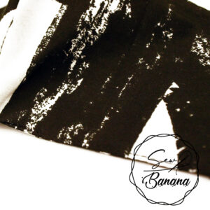black white face mask