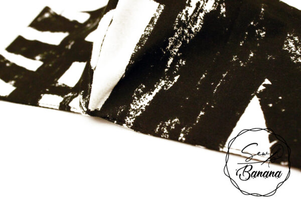 black white face mask