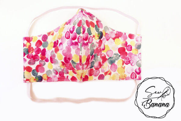 rainbow dots face mask