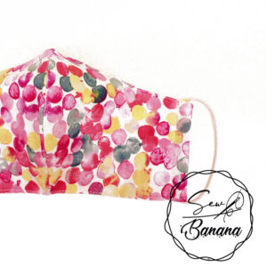 rainbow dots face mask