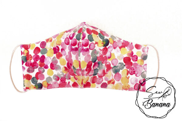 rainbow dots face mask