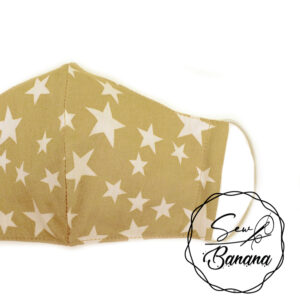 beige star face mask