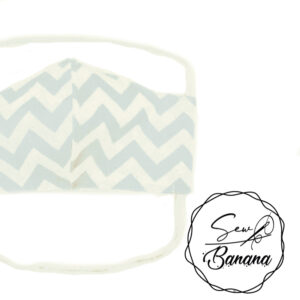 blue zigzag face mask