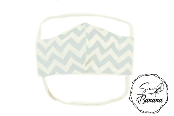 blue zigzag face mask