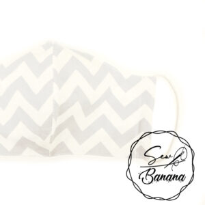 blue zigzag face mask