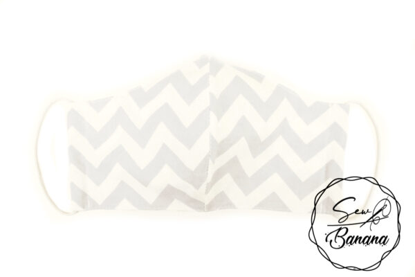 blue zigzag face mask