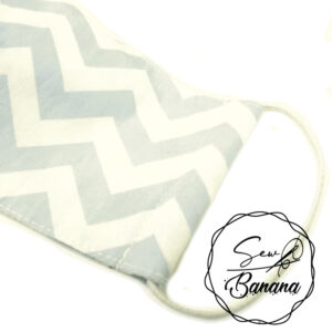 blue zigzag face mask