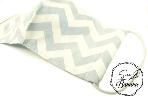 blue zigzag face mask