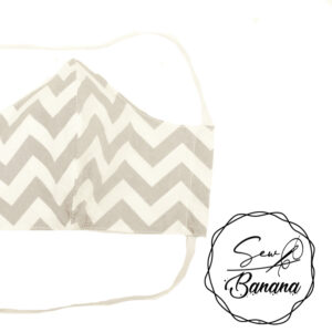 grey zigzag face mask