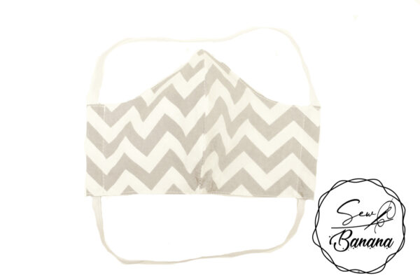 grey zigzag face mask