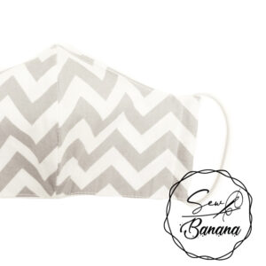 grey zigzag face mask