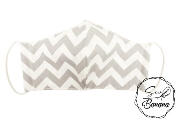 grey zigzag face mask