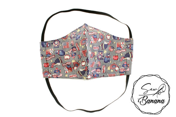 stuff on stripes face mask