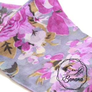 purple flowers face mask