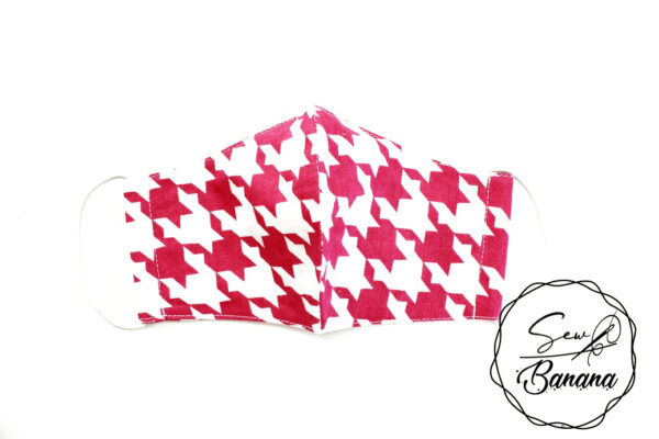 pink checkered face mask