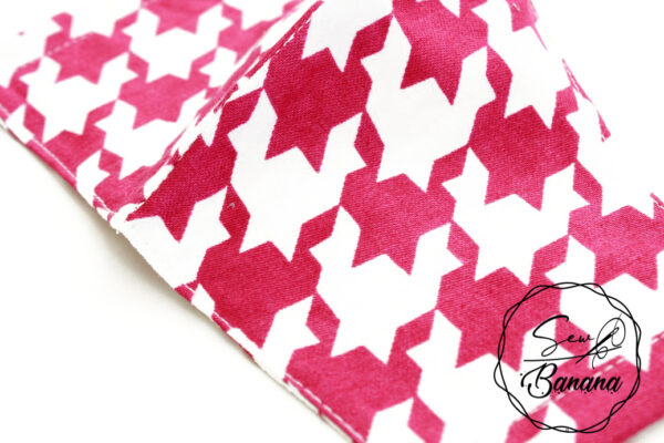 pink checkered face mask