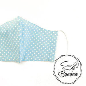 blue dots face mask
