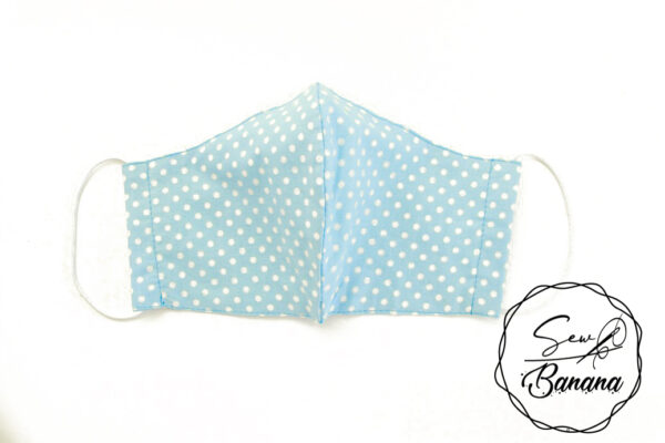 blue dots face mask