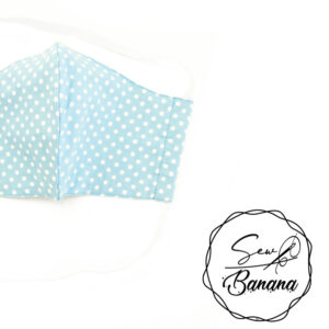 blue dots face mask