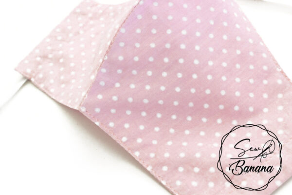 light pink dots face mask