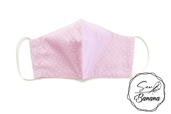 light pink dots face mask