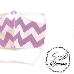 purple zigzag face mask