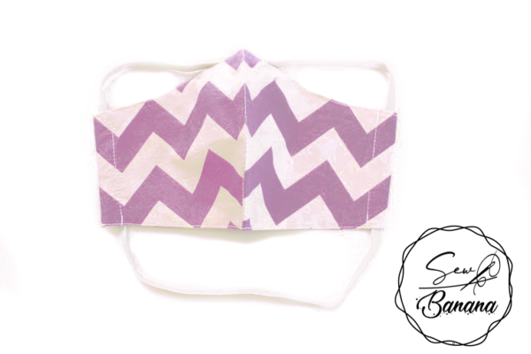 purple zigzag face mask