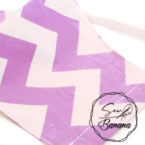 purple zigzag face mask