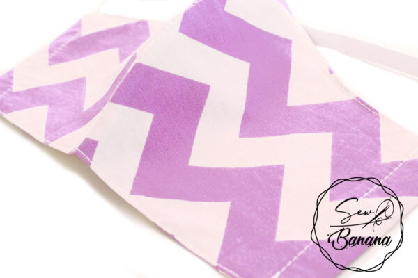 purple zigzag face mask