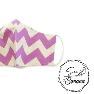 purple zigzag face mask