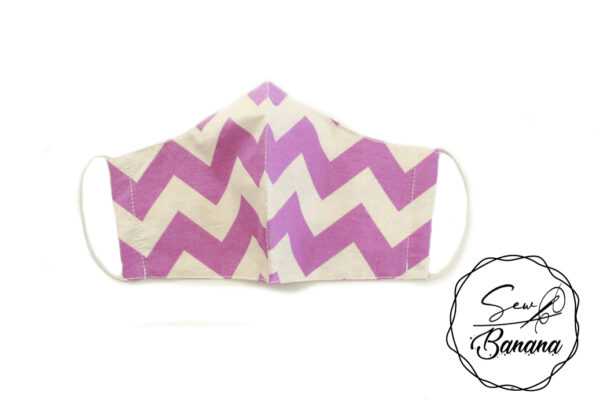 purple zigzag face mask