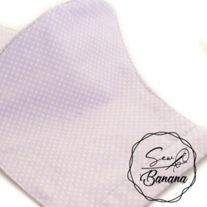 lilac dots face mask