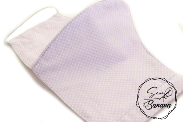 lilac dots face mask