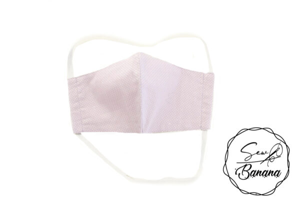 lilac dots face mask
