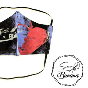 blue love face mask