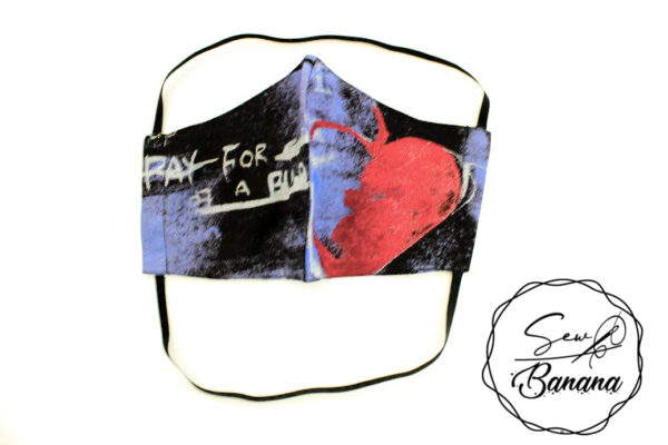 blue love face mask