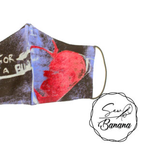 blue love face mask