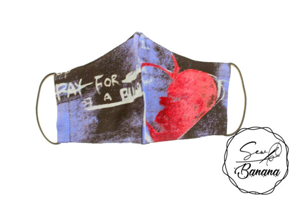 blue love face mask