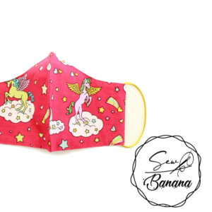 pink unicorn face mask