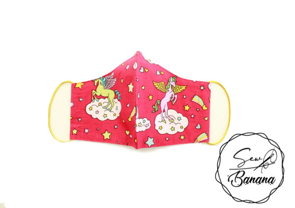 pink unicorn face mask