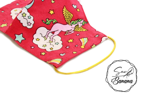 pink unicorn face mask