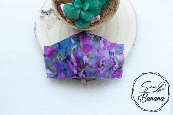 purple flower mask